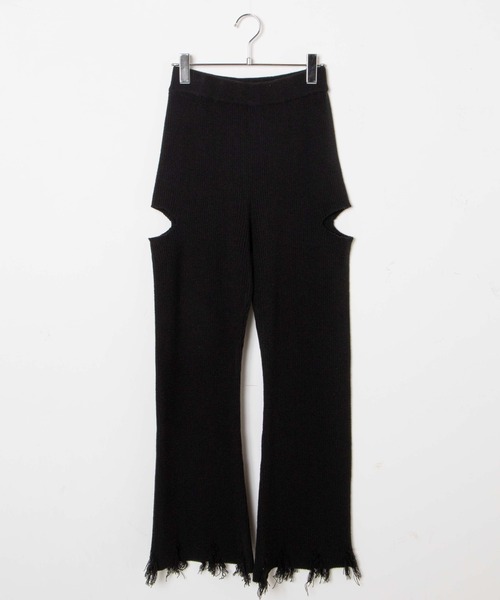 WEGO（ウィゴー）の「WEGO/ダメージニットパンツ（スウェットパンツ・レディース・ピンク/ブラック・FREE）」の18枚目の写真