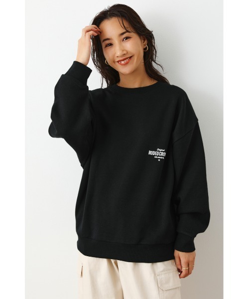 RODEO CROWNS WIDE BOWL（ロデオクラウンズワイドボウル）の「LOGO MANY PATCHESスウェット（スウェット・レディース・ピンク/グリーン/グレー×ホワイト/ブラック・FREE）」の10枚目の写真