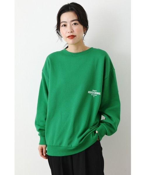 RODEO CROWNS WIDE BOWL（ロデオクラウンズワイドボウル）の「LOGO MANY PATCHESスウェット（スウェット・レディース・ピンク/グリーン/グレー×ホワイト/ブラック・FREE）」の12枚目の写真