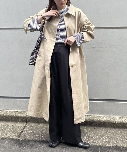 fredy emue(フレディエミュ)の「ステンカラーコート(ステンカラーコート・レディース・ネイビー/ベージュ・38)」の14枚目の写真