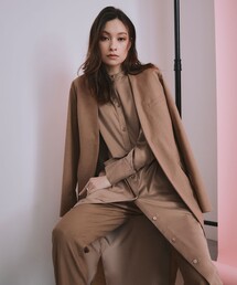 新品タグ付き　ICB　Slick ノーカラージャケット　ベージュ　6　L相当 L-size】CINDY / ダブルカラージャケット （ノーカラー
