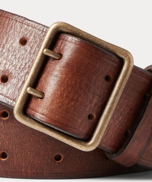 レザー ダブルプロング ベルト（ベルト）｜RRL（ダブル アール エル