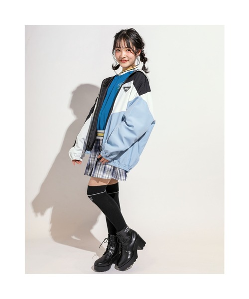 ZIDDY(ジディ)の「ZIDDY/フード付き 配色 切り替え タフタ ジャケット (130~160cm)(その他アウター・キッズ・オレンジ/ブルー・150/140/160/130)」の18枚目の写真