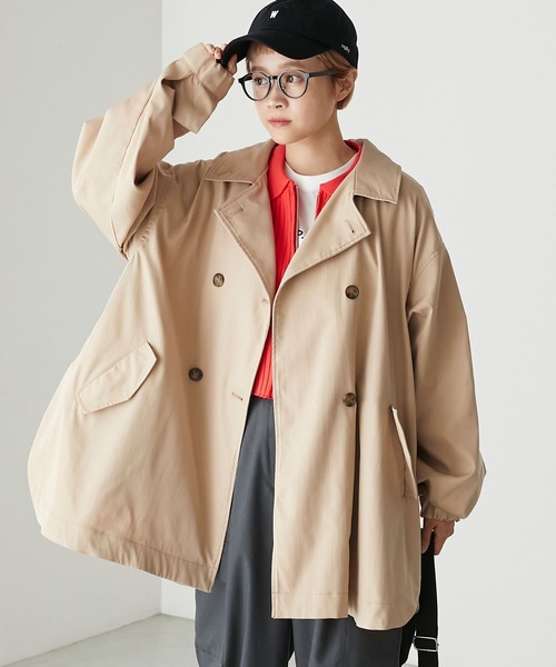 ショートトレンチコート - ベージュ - レディース | H&M JP