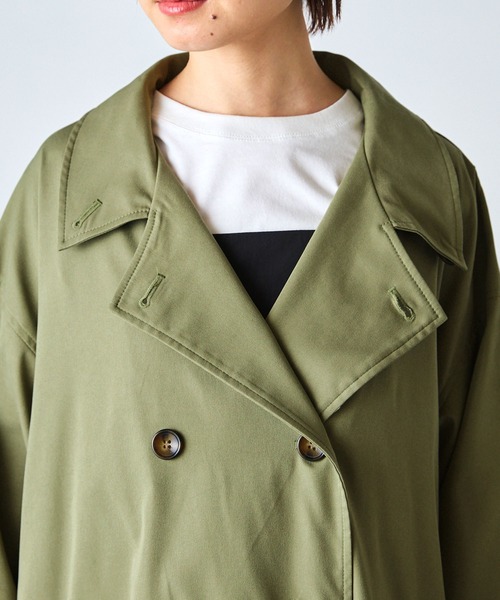 forksy.（フォルクシー）の「【forksy.】ボリュームスリーブショートトレンチコート（トレンチコート・レディース・ベージュ/ブラック/カーキ/ネイビー・FREE）」の16枚目の写真
