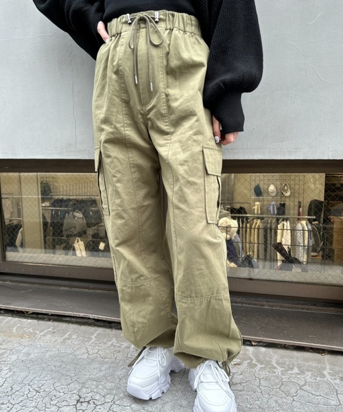 INGNI（イング）の「ドローコードカーゴパンツ（カーゴパンツ・レディース・ブラック/カーキ/アイボリー・FREE）」の7枚目の写真