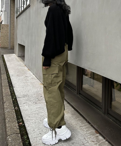 INGNI（イング）の「ドローコードカーゴパンツ（カーゴパンツ・レディース・ブラック/カーキ/アイボリー・FREE）」の21枚目の写真