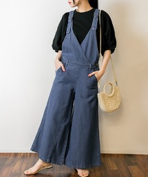 atONE カシュクールデニムサロペット