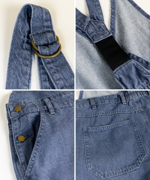 atONE（アットワン）の「atONE カシュクールデニムサロペット（サロペット/オーバーオール・レディース・ブルー/ワンウォッシュ・M/LL/4L/3L/L）」の19枚目の写真