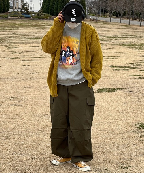 kutir（クティール）の「ビックシルエットダメージニットカーディガン（カーディガン/ボレロ・メンズ・ブルー/ブラック/チャコール/マスタード・MEDIUM/LARGE）」の19枚目の写真