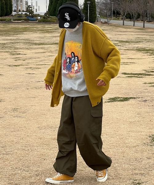 kutir（クティール）の「ビックシルエットダメージニットカーディガン（カーディガン/ボレロ・メンズ・ブルー/ブラック/チャコール/マスタード・MEDIUM/LARGE）」の20枚目の写真