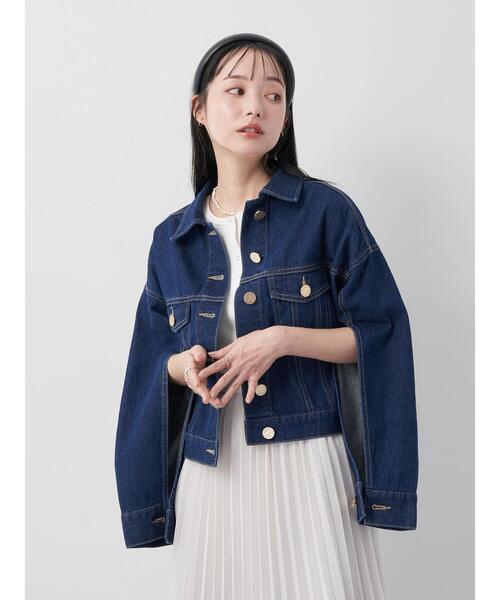 earth music&ecology(アースミュージックアンドエコロジー)の「マントスリーブGジャン(デニムジャケット・レディース・インディゴブルー/ホワイト系その他2・FREE)」の19枚目の写真