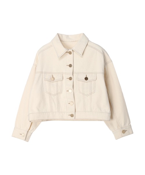 earth music&ecology(アースミュージックアンドエコロジー)の「マントスリーブGジャン(デニムジャケット・レディース・インディゴブルー/ホワイト系その他2・FREE)」の16枚目の写真