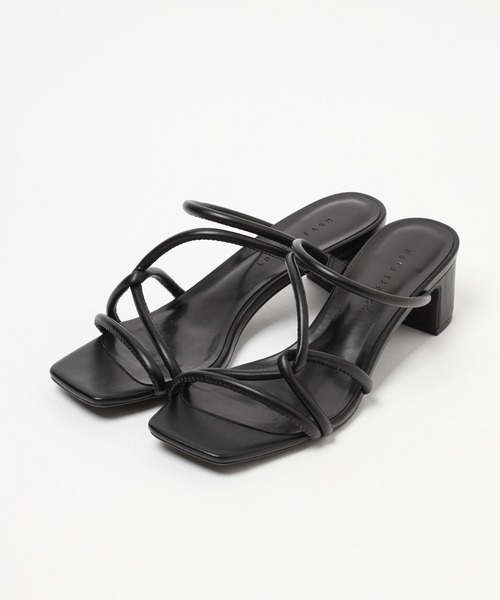 LOWRYS FARM（ローリーズファーム）の「ラインクロスヒールサンダル　190690（スリッポン・レディース・ブラック/オレンジ/グリーン/アイボリー・MEDIUM/LARGE）」の18枚目の写真