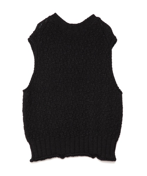 UNDECORATED（アンデコレイテッド）の「UNDECORATED アンデコレイテッド / Wool Random Slub Knit Vest ウールランダムスラブ Vネックニットベスト / UDF23805（ベスト・レディース・杢グレー/ブラック/アイボリー・0）」の9枚目の写真