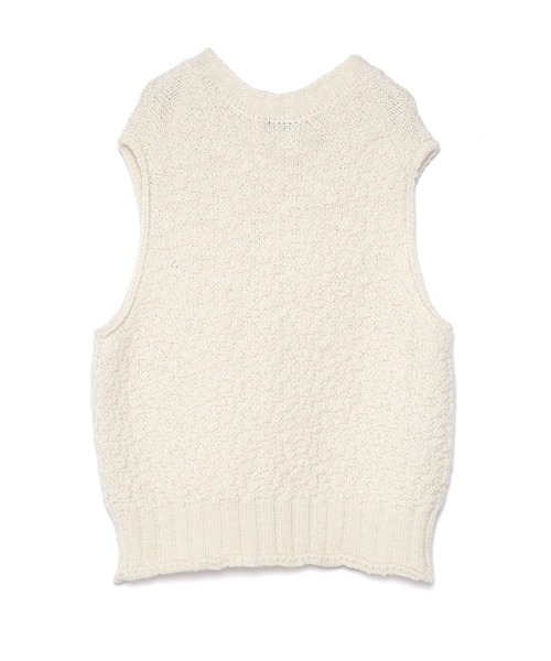 UNDECORATED（アンデコレイテッド）の「UNDECORATED アンデコレイテッド / Wool Random Slub Knit Vest ウールランダムスラブ Vネックニットベスト / UDF23805（ベスト・レディース・杢グレー/ブラック/アイボリー・0）」の10枚目の写真