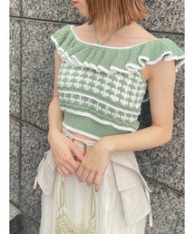 LILY BROWN | 透かしフリルニットタンク(ニット/セーター)