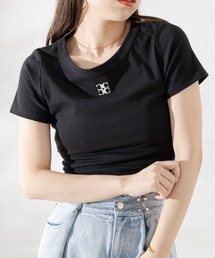 Chico | ウエストリボンロゴ刺繍チビT(Tシャツ/カットソー)