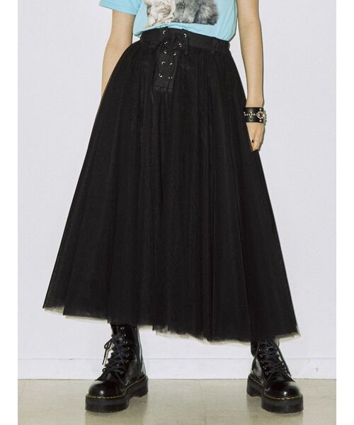 jouetie(ジュエティ)の「ボリュームチュールスカート(スカート・レディース・ブラック/ブルー/アイボリー・MEDIUM)」の3枚目の写真