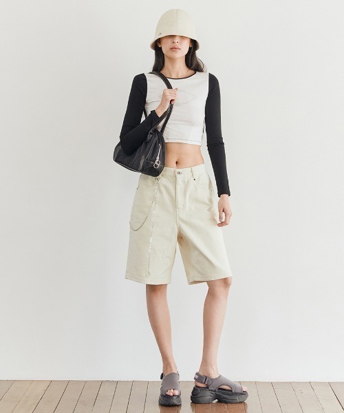 MSCHF（ミスチーフ）の「MISCHIEF/ミスチーフ/FRONT DARTED SLEEVE TOP（Tシャツ/カットソー・レディース・ホワイト・M/S）」の6枚目の写真
