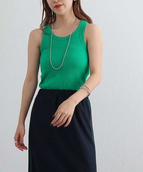 COLONY 2139（コロニートゥーワンスリーナイン）の「カップ付リブタンクトップ（タンクトップ・レディース・ホワイト/チャコールグレー/ブラック/イエロー/グリーン・SMALL/MEDIUM）」の19枚目の写真