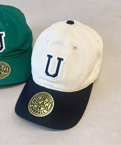 UNIVERSAL OVERALL(ユニバーサルオーバーオール)の「刺繍ツイルキャップ(キャップ・レディース・モカ/アイボリー/ブラック/ネイビー/グリーン・FREE)」の5枚目の写真