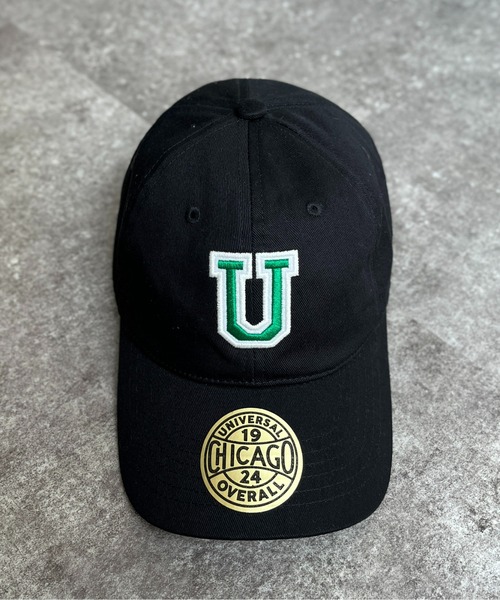UNIVERSAL OVERALL(ユニバーサルオーバーオール)の「刺繍ツイルキャップ(キャップ・レディース・モカ/アイボリー/ブラック/ネイビー/グリーン・FREE)」の3枚目の写真