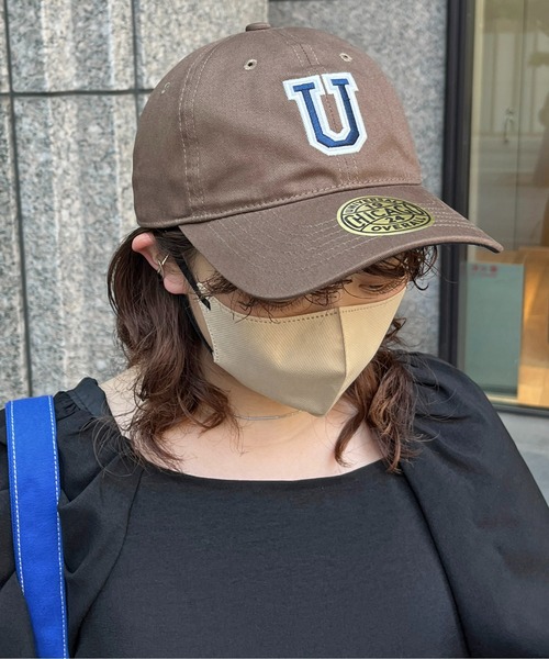 UNIVERSAL OVERALL(ユニバーサルオーバーオール)の「刺繍ツイルキャップ(キャップ・レディース・モカ/アイボリー/ブラック/ネイビー/グリーン・FREE)」の4枚目の写真