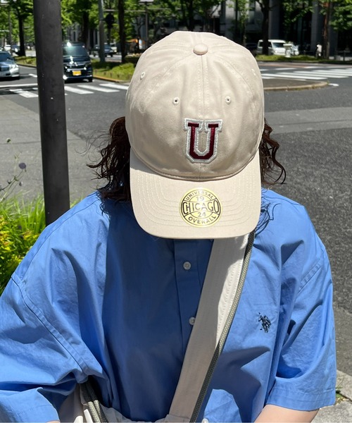 UNIVERSAL OVERALL(ユニバーサルオーバーオール)の「刺繍ツイルキャップ(キャップ・レディース・モカ/アイボリー/ブラック/ネイビー/グリーン・FREE)」の14枚目の写真