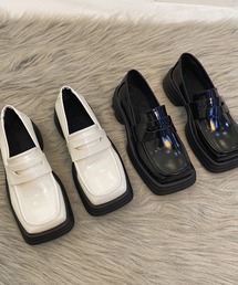 Chick | スクエアトゥチャンキーソールローファー(ローファー)