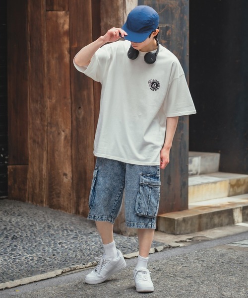 improves(インプローブス)の「ケミカルウオッシュ ワイド カーゴショートパン(デニムパンツ・メンズ・ネイビー/ブラック・MEDIUM/LARGE)」の15枚目の写真