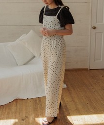 flower | リボンドットロンパース(つなぎ/オールインワン)