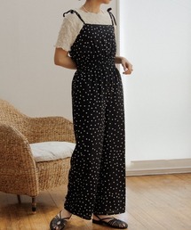 flower | リボンドットロンパース(つなぎ/オールインワン)