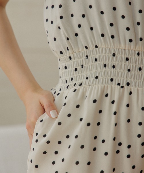 flower(フラワー)の「リボンドットロンパース(つなぎ/オールインワン・レディース・イエロー/ブラック・FREE)」の17枚目の写真