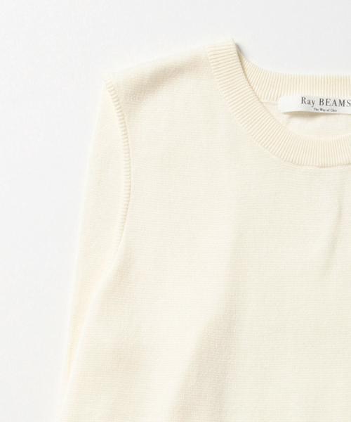 Ray BEAMS（レイビームス）の「Ray BEAMS / サイド タック ノースリーブ プルオーバー（ニット/セーター・レディース・オフホワイト/ライトグレー/ネイビー・ONE SIZE）」の10枚目の写真