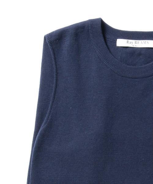 Ray BEAMS（レイビームス）の「Ray BEAMS / サイド タック ノースリーブ プルオーバー（ニット/セーター・レディース・オフホワイト/ライトグレー/ネイビー・ONE SIZE）」の8枚目の写真