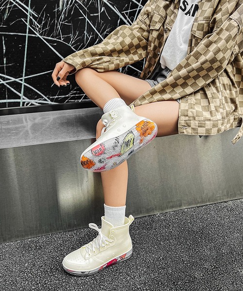 aimoha(アイモハ)の「aimoha menレースアップレインブーツ(レインシューズ・メンズ・ブラック/グレー/ホワイト・24.5cm/25.0cm/25.5cm/26.0cm/26.5cm/27.0cm/23.0cm/24.0cm/23.5cm)」の21枚目の写真