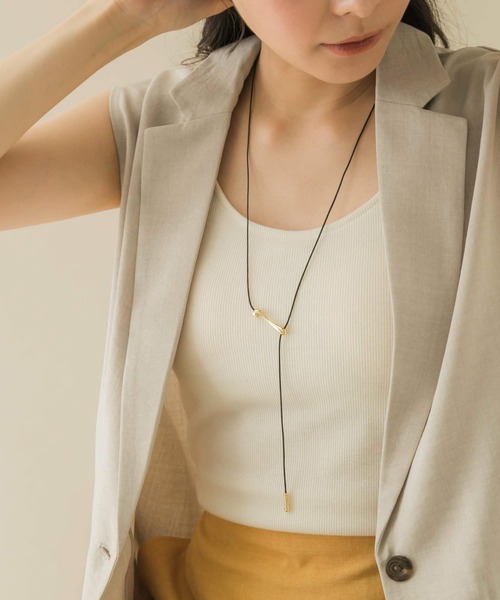 SMELLY（スメリー）の「ニュアンスバーYスライドコードネックレス（ネックレス・レディース・ゴールド系その他・-）」の4枚目の写真