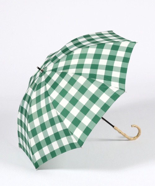 studio CLIP(スタディオクリップ)の「【晴雨兼用】チェック日傘(長傘・レディース・ブラック/グリーン・FREE)」の5枚目の写真
