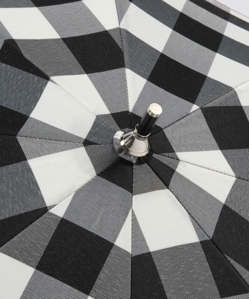 studio CLIP(スタディオクリップ)の「【晴雨兼用】チェック日傘(長傘・レディース・ブラック/グリーン・FREE)」の7枚目の写真