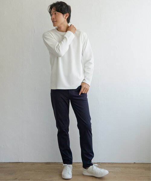 ikka(イッカ)の「フクレジャガード切り替えロンT(Tシャツ/カットソー・メンズ・ネイビー/ベージュ/ホワイト・S/M/L/XL)」の9枚目の写真