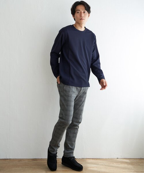 ikka(イッカ)の「フクレジャガード切り替えロンT(Tシャツ/カットソー・メンズ・ネイビー/ベージュ/ホワイト・S/M/L/XL)」の11枚目の写真