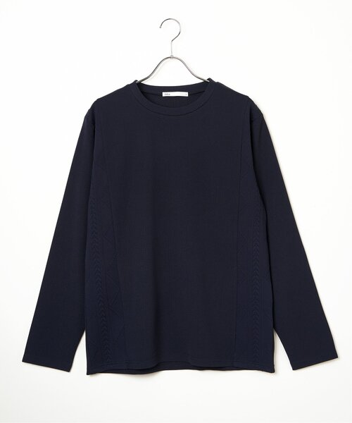 ikka(イッカ)の「フクレジャガード切り替えロンT(Tシャツ/カットソー・メンズ・ネイビー/ベージュ/ホワイト・S/M/L/XL)」の20枚目の写真