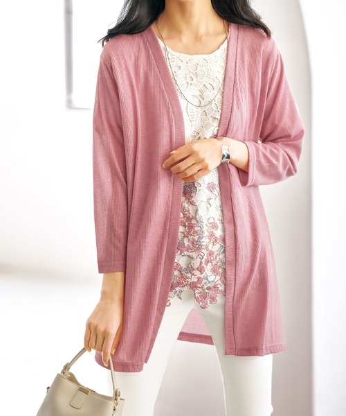 セール】花柄レースカーディガンアンサンブル（アンサンブル