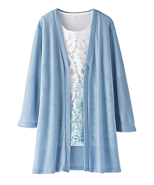 セール】花柄レースカーディガンアンサンブル（アンサンブル