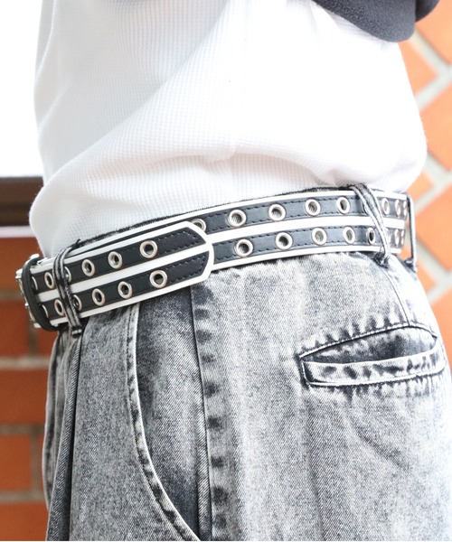 ８(eight)（エイト）の「ラインスタッズベルト（ベルト・メンズ・レッド系その他/ホワイト系その他/ブラック系その他・FREE）」の9枚目の写真