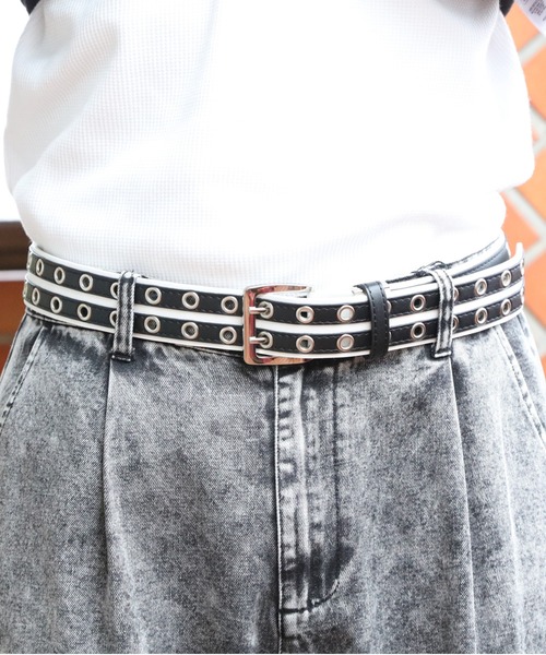 ８(eight)（エイト）の「ラインスタッズベルト（ベルト・メンズ・レッド系その他/ホワイト系その他/ブラック系その他・FREE）」の7枚目の写真