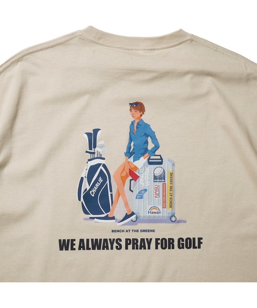 BENCH AT THE GREENE GOLF(ベンチアットザグリーンゴルフ)の「BENCH AT THE GREENE GOLF / Tシャツ(Tシャツ/カットソー・メンズ・ブラック/ホワイト/グリーン/ベージュ・MEDIUM/LARGE/X-LARGE)」の8枚目の写真