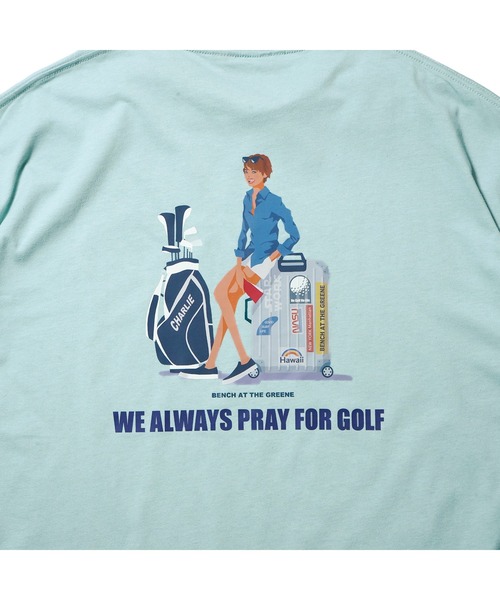 BENCH AT THE GREENE GOLF(ベンチアットザグリーンゴルフ)の「BENCH AT THE GREENE GOLF / Tシャツ(Tシャツ/カットソー・メンズ・ブラック/ホワイト/グリーン/ベージュ・MEDIUM/LARGE/X-LARGE)」の10枚目の写真