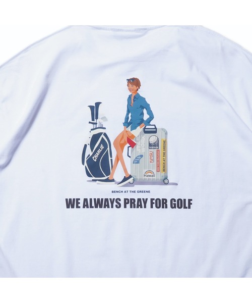 BENCH AT THE GREENE GOLF(ベンチアットザグリーンゴルフ)の「BENCH AT THE GREENE GOLF / Tシャツ(Tシャツ/カットソー・メンズ・ブラック/ホワイト/グリーン/ベージュ・MEDIUM/LARGE/X-LARGE)」の13枚目の写真